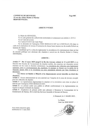 Arrêté N°5-2025