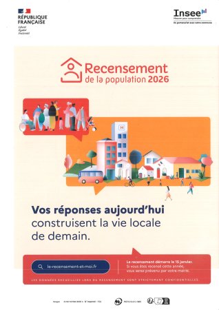 RECENSEMENT 2026 AFFICHE