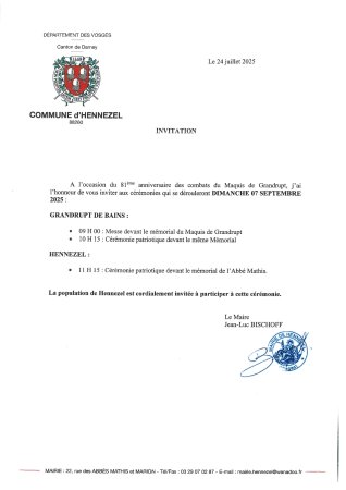 Cérémonie du 7 Septembre 2025