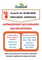 sicotral horaires d'été 2026