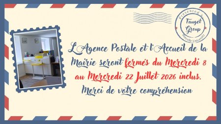 fermeture agence postale juillet 2026