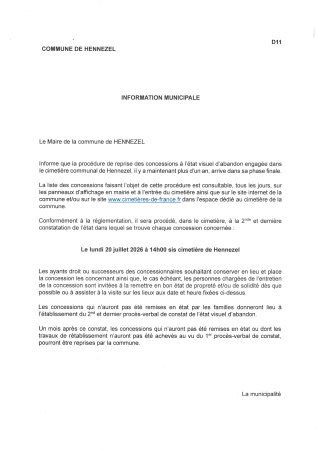 note info cimetiere juin 2026