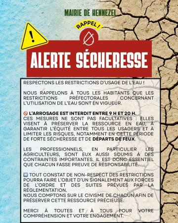 ALERTE SECHERESSE 2026